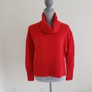 Rachel Zoe Mock Turtleneck Sweater in Red Size XS Wool Blend